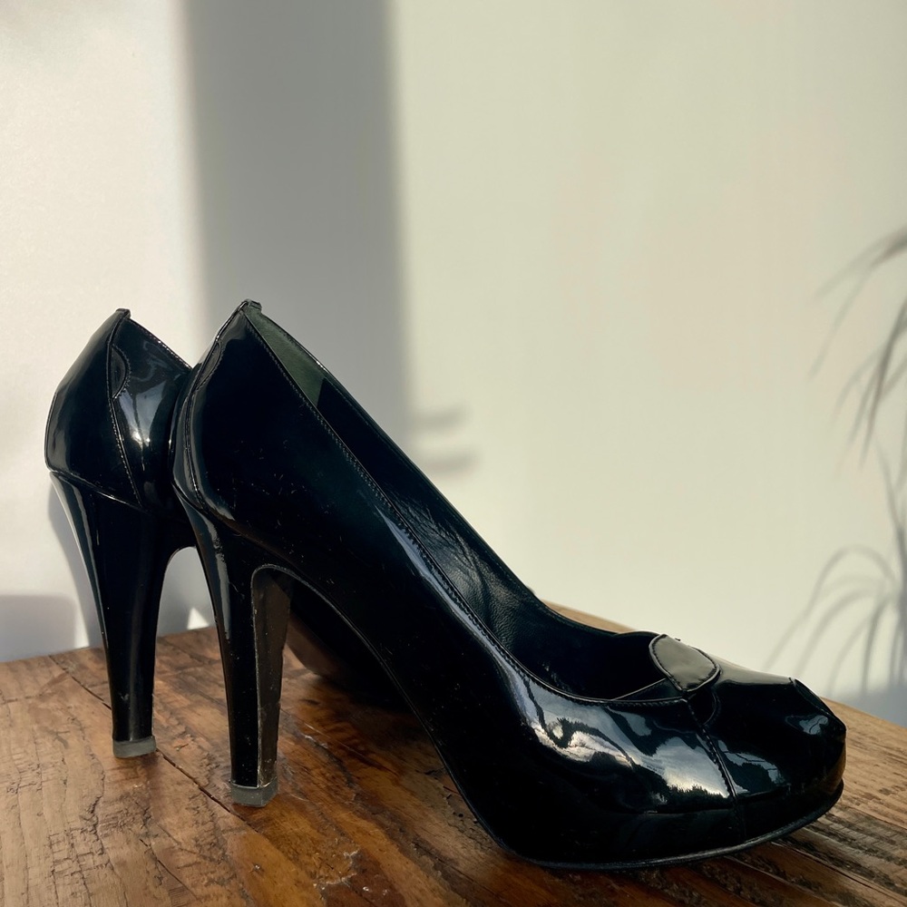 Fendi Black Patent Leather Heels